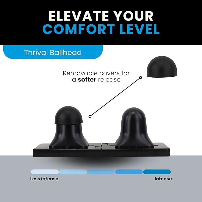Thrival Ballhead - Fully Adjustable Psoas Muscle Release Tool with Thrival App for Hip Flexor, Glute, Iliacus, and Neck Pain - Lower Back Pain Relief, Trigger Point & Myofascial Release - Carbon Black