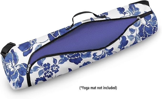 Yoga Mat Bag with Adjustable Shoulder Strap and Handle Zipper, 30in Wide x 6.3in Diameter for Yoga Mat Storage