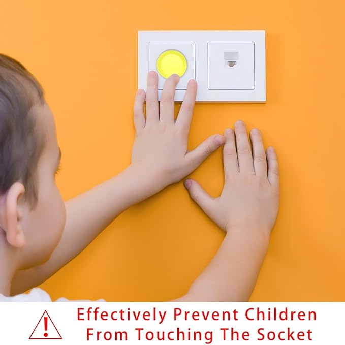 Pure Yellow Pattern Outlet Covers Baby Proofing Child Proof Plug Covers for Electrical Outlets Easy Install Outlet Plug Covers