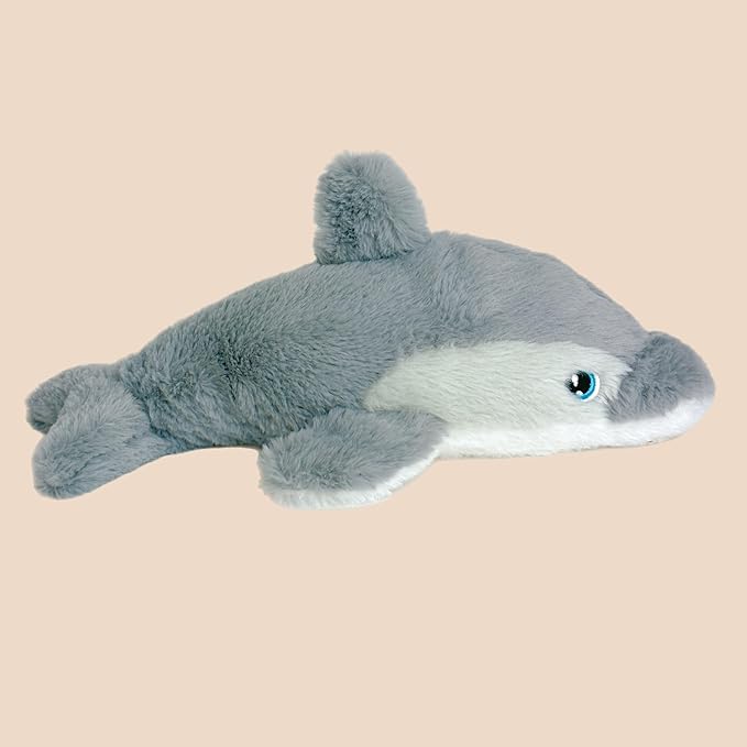 Deluxe Paws Eco-Friendly Dolphin Plush Made from 100% Recycled Materials