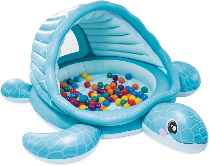 INTEX 48677EP Inflatable Turtle Cove Playland: Paddling Pool or Ball Pit - 86" x 81" x 38"
