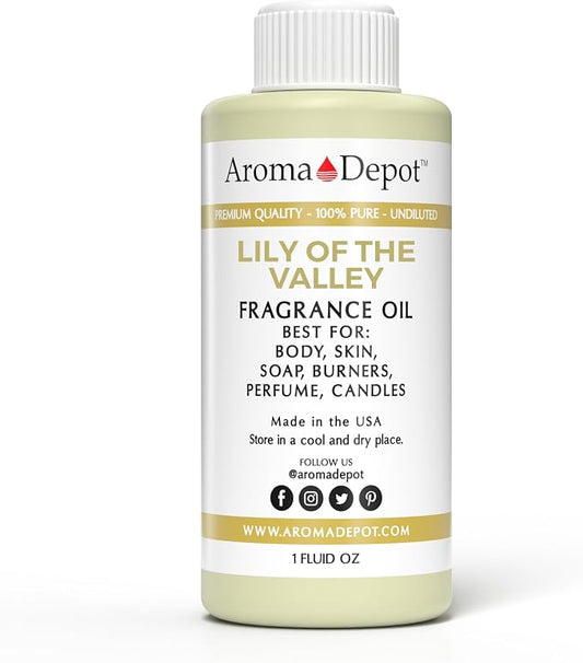 Aroma Depot 1oz / Lily of The Valley Perfume/Body Oil Our Interpretation, Premium Quality Uncut Fragrance Oil Soap, Candle Making & Incense