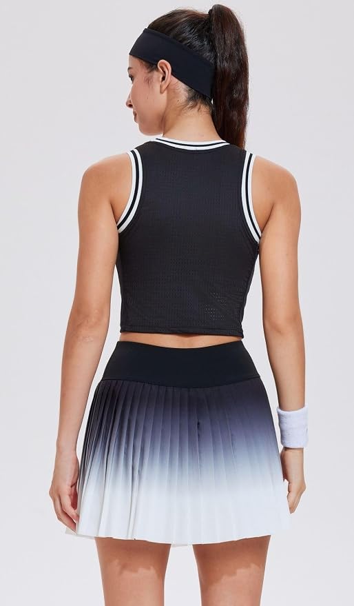 AFZ Women Pleated Tennis Skirt Set Golf Pickleball Outfits Two Pieces Athletic Dress with Built in Shorts