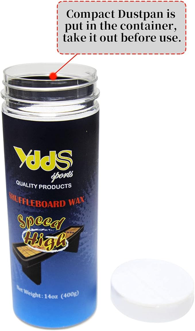 Shuffleboard Sand - Shuffleboard Wax with Mini Dustpan and Mini Brush, 2 Cans(2×14 oz)