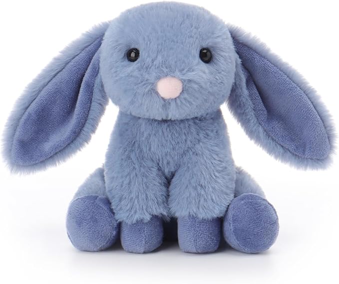 Apricot Lamb Navy Blue Bunny 15cm Stuffed Animals for Kids, Soft Cute Plush Toys for Baby Girl and Boy, 6 Inches
