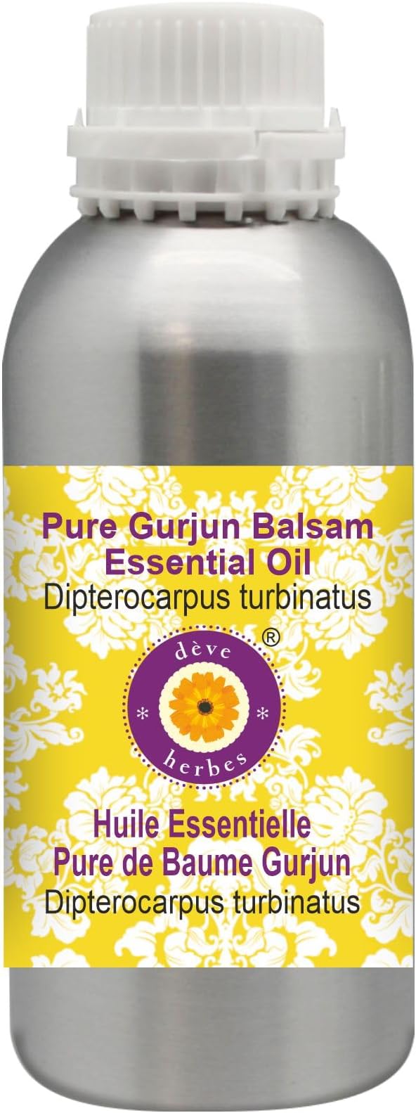 Deve Herbes Pure Gurjun Balsam Essential Oil (Dipterocarpus turbinatus) Steam Distilled 1250ml (42 oz)