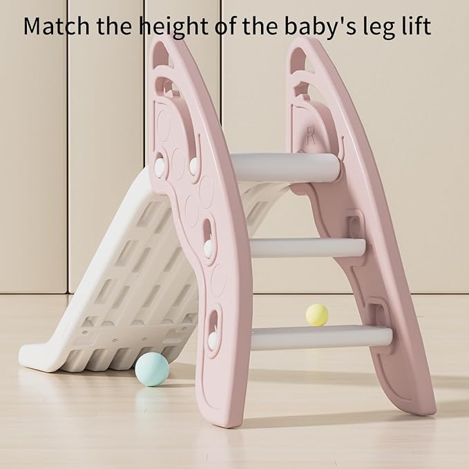 Toddler Slide Large Play Climber Slide PlaySet with Extra Long Slipping Slope Indoor Slide Kids Slide Toddler Playground Toddler Slide Outdoor Toys for Toddlers (Pink)