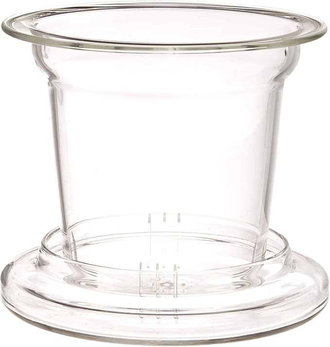 Teabloom Universal Glass Tea Infuser with Dual-Purpose Lid/Coaster – Hygienic, Non-Toxic Glass Filter for Loose Tea Leaves – Lead-Free & Cadmium-Free – Tea Purist's Choice