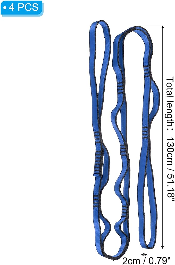 PATIKIL Daisy Chain Straps, Strong Climbing Strap Adjustable Nylon Chain Sling with Loops for Aerial Yoga Hammock Swing