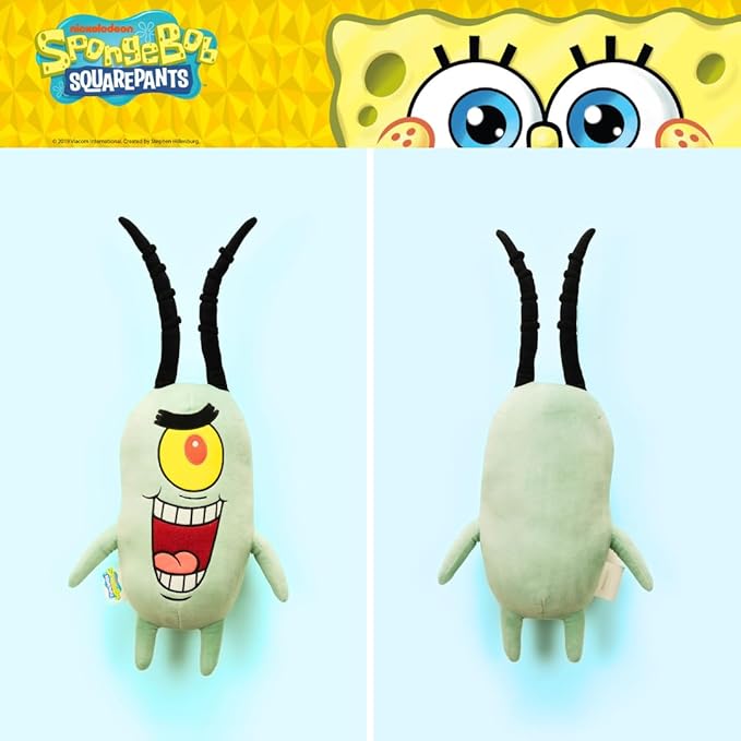Collectibles Spongebob Squarepants Plankton Bedding Super Soft Cozy Decorative Cuddle Pillow, (Officially Licensed Product) By Franco