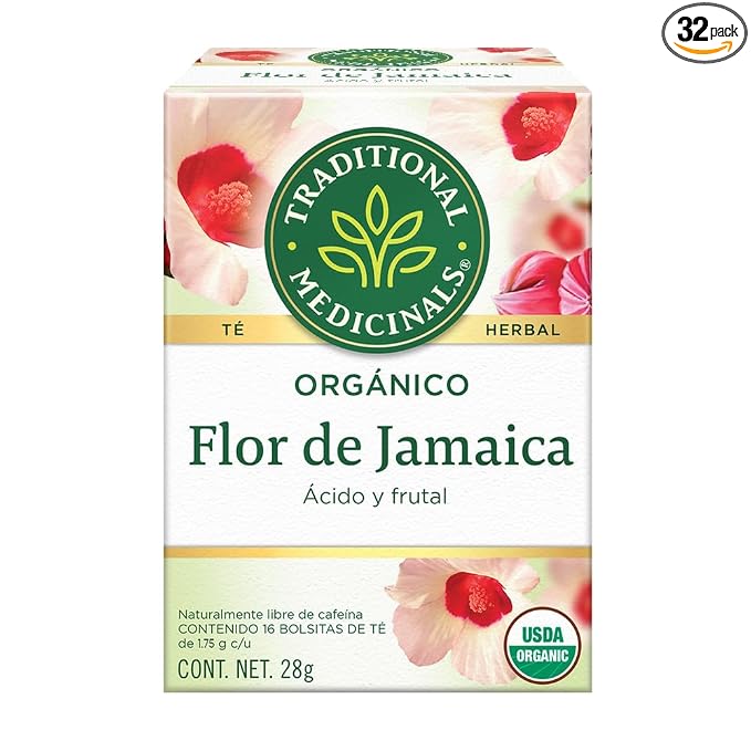Traditional Medicinals Organic, Hibiscus Tea - Supports Normal Heart Health & Cardiovascular Wellness - Kosher, Non-GMO, Caffeine-Free, Compostable - 16 Tea Bags (Pack of 2)