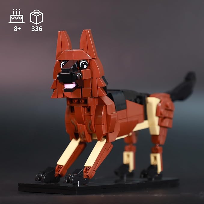 KAZI Adorable Dogs Building Toy Set,Dog Gifts for Animal-Lovers,Ideas German Shepherd Dog,Building Set for Girls Boys,Creative Buildable Toys for Kids 8+,Party Favors,Gifts for Halloween Christmas