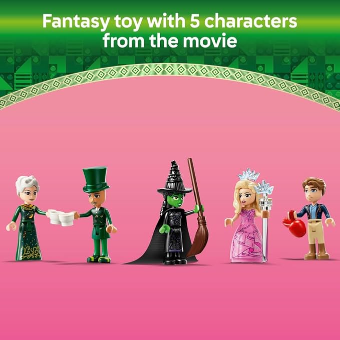 LEGO Wicked Welcome to Emerald City, Collectible Game for Girls and Children from 9 Years with Tower Toy to Build and 5 Movie Characters including Glinda and Elphaba, Gift Idea 75684