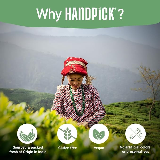 HANDPICK, English Breakfast Tea Loose Leaf (340g/12oz) Strong, Robust, High Caffeine Black Tea Loose Leaf | Non-GMO | Resealable, Ziplock Pouch | Brew Hot, Iced or Kombucha tea | Assam Black Tea