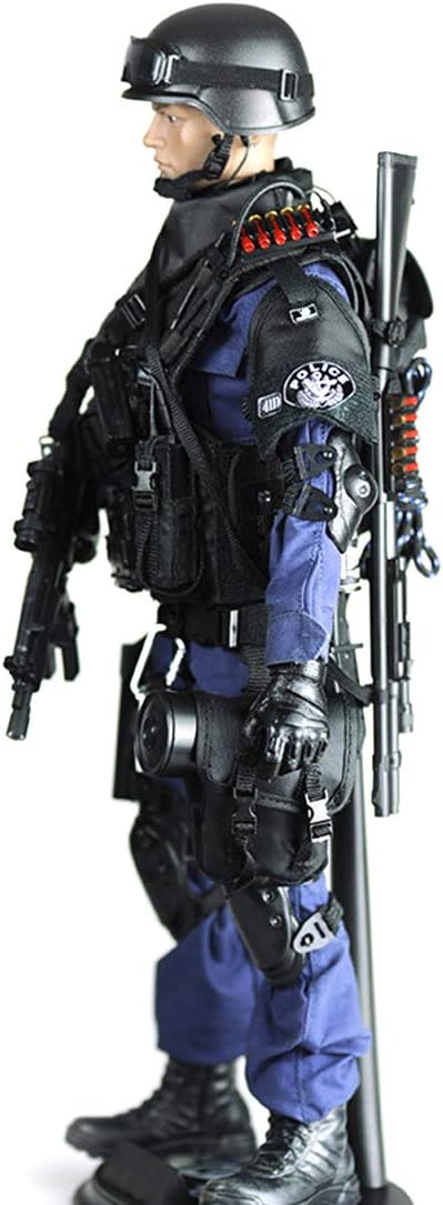 12inch Soldier Action Figure Model, 1/6 Scale Realistic Army Military Police Soldier Model Set with Accessories Collection Toys