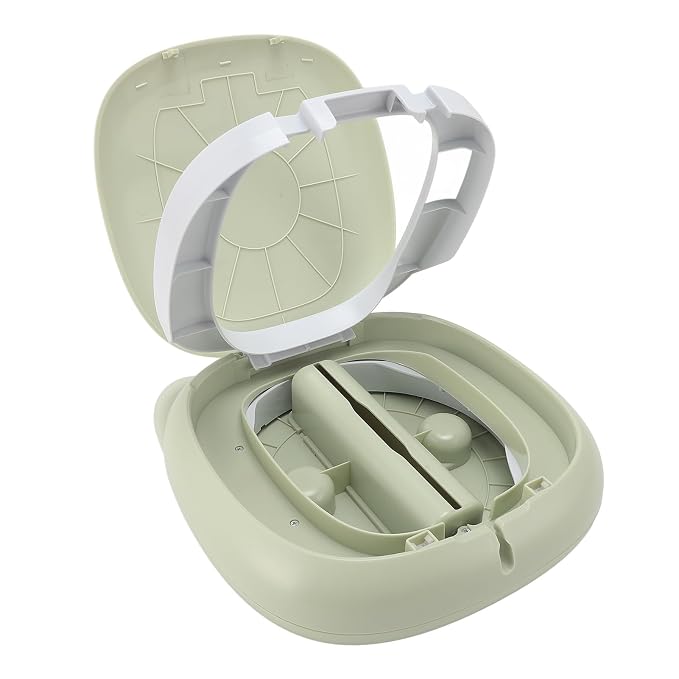 FILFEEL Foldable Travel Potty with Storage Bag - Portable Toilet for Car, Camping & Outdoor Adventures, Cute Green Design (Green)