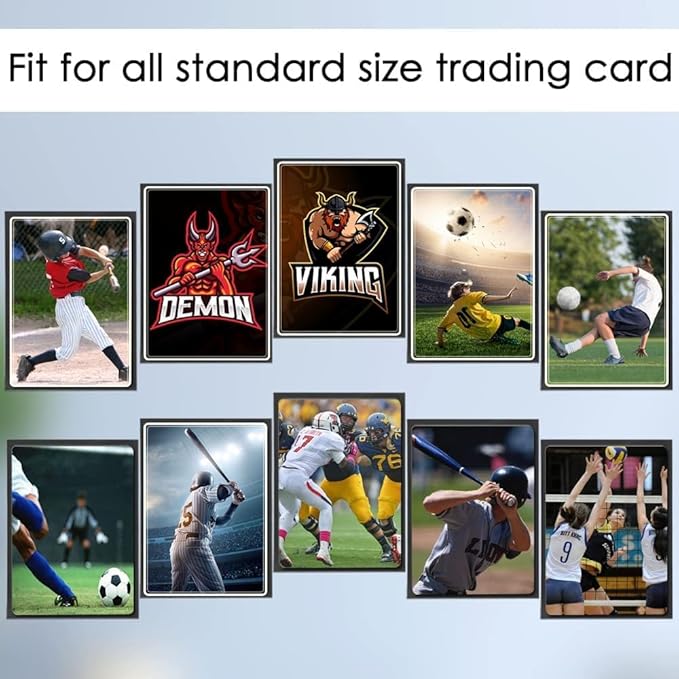 500 Pcs Black Card Sleeves Toploaders for Trading Card, Matte Card Sleeves Deck Card Protectors Compatible with Baseball Cards, Sports Cards, Game Card