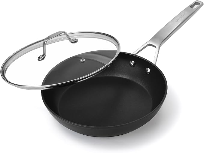 MsMk 7 Inch Small Nonstick Frying pan with Lid, Egg Omelet Skillet | Non Toxic, Even Heating, Easy Clean, Dishwasher & Oven Safe, suitable for gas & electric & induction stoves, PFOA & PFAS Free