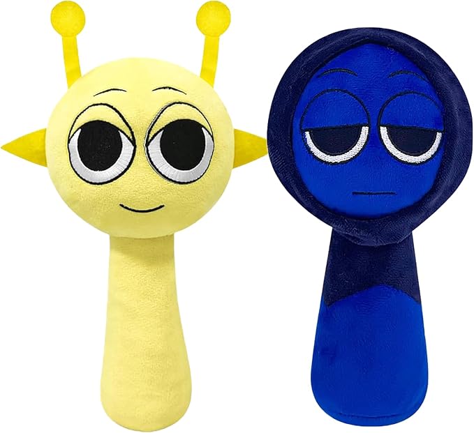 Plush Toys, Horror Games Plushies Toy for Fans, Soft Stuffed Animal Pillow Figure Doll Christmas Birthday Gifts for Adult Kids（Blue+Yellow）