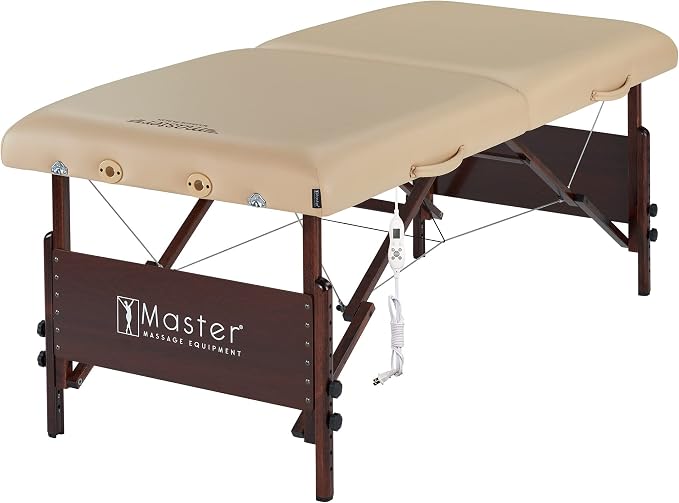 Master Massage 30" Del Ray Therma Top™ Portable Massage Table Beauty Bed Package with Accessories- for Use as a Tattoo Bed, Lash Table