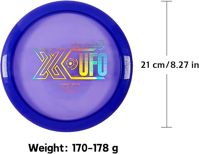 X-UFO Disc Golf Set - Disc Golf Starter Set, Includes 1 Putter, 1 Driver, and 1 midrange disc, Weighing 170-178 Grams. Suitable for Beginners and Professional disc Golf tournaments