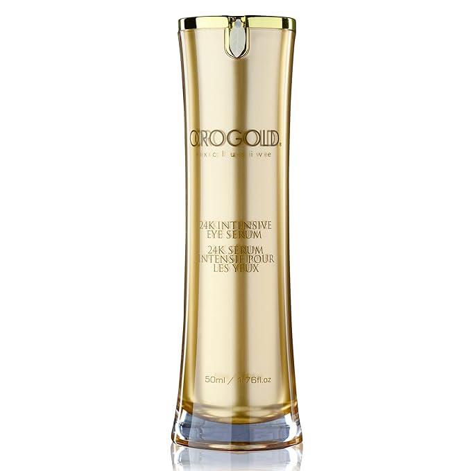 OROGOLD 24K Intensive Eye Serum - Under Eye Serum to Help Reduce the Look of Dark Circles and Puffiness - Gold, Green Tea, Aloe Vera and Vitamin C - 1.76 Fl. Oz.