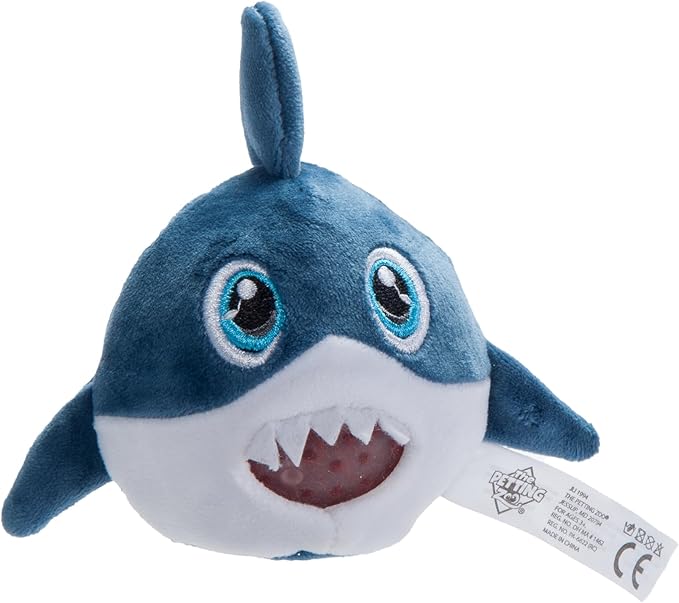The Petting Zoo Blue Shark Stuffed Animal Plushie, Gifts for Kids, Squishiez Sealife Animal Squeeze Toy, Shark Plush Toy, 3 inches