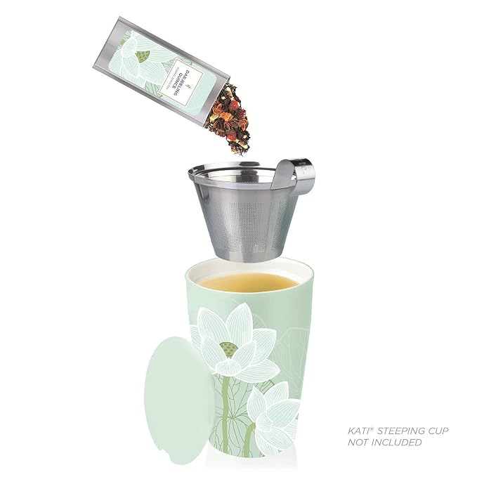 Tea Forte Single Steeps Loose Leaf Tea Sampler, Assorted Variety Tea Box, 15 Single Serve Pouches, Lotus Tea
