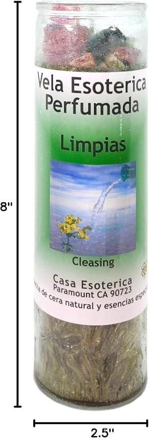 Cleansing-Palm Wax Spiritual Intention Spell Candle-[Green] | Vela CASA ESOTERICA PERFUMADA- (LIMPIAS)
