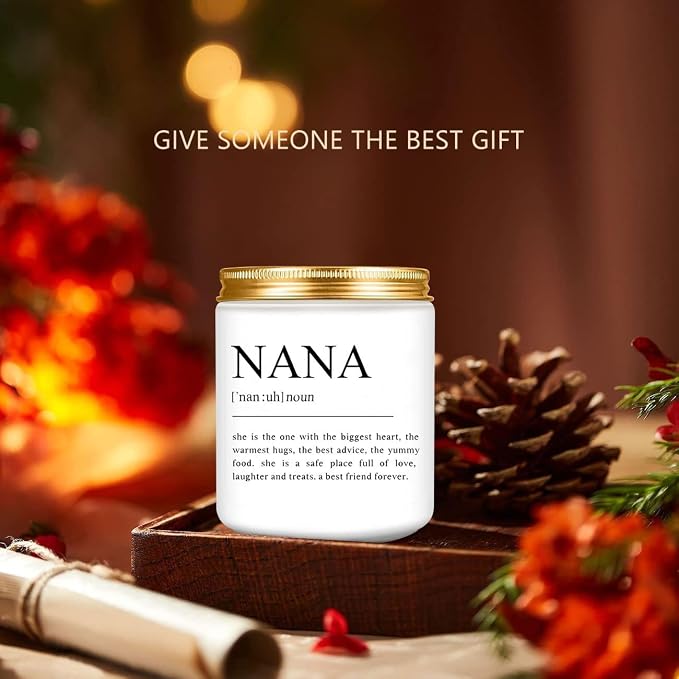 LEIOH Gifts for Nana from Grandkids,Nana Christmas Birthday Gifts,Great Grandma Gift, Best Grandma Gift for Mothers Day Lavender Jar Candle