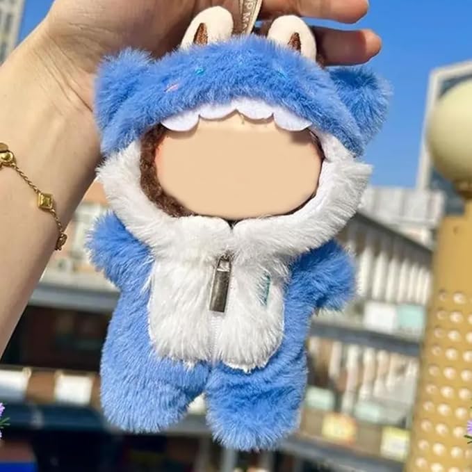 2 Sets for Labubu Clothes/for Labubu Outfits,Clothes Set for 17cm Lububu Doll,Clothing for LA BUBU, Stylish Adorable Accessories (No Doll) (No Doll-Shark-2 Sets)