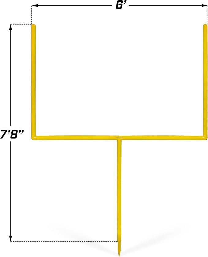 GoSports Football Field Goal Post - 6 or 8 ft Backyard Football Game