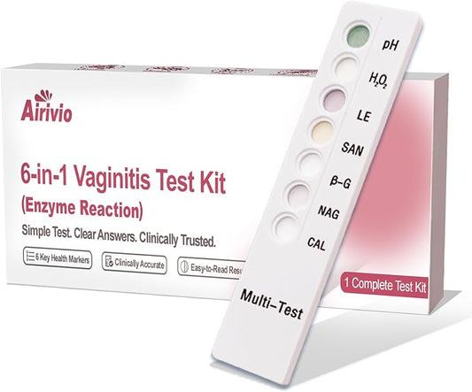 6-in-1 Vaginal Health Test Kit for Women - Feminine Wellness & Comfort Check Tool - Simple At-Home Tracker for Odor, Itching & Freshness Clues - 10-Minute Results - 1 Pack
