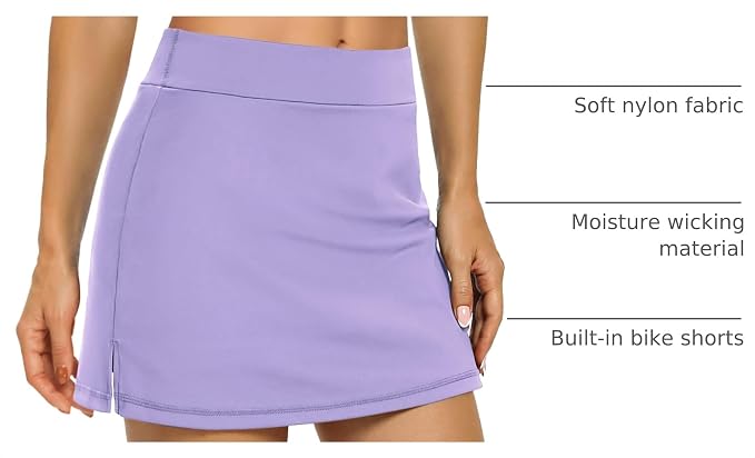 LouKeith Tennis Skirts for Women Golf Athletic Activewear Skorts Mini Summer Workout Running Shorts with Pockets