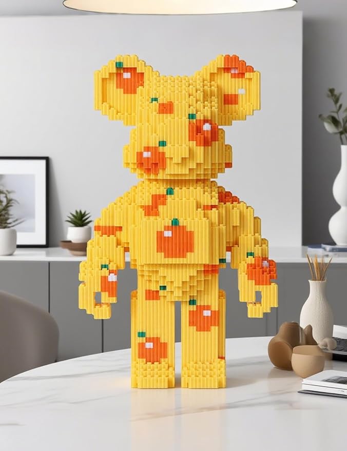 GAMTIM Animal orangeBear Bear Model Set,(4180Pieces) –Ornaments Building Blocks