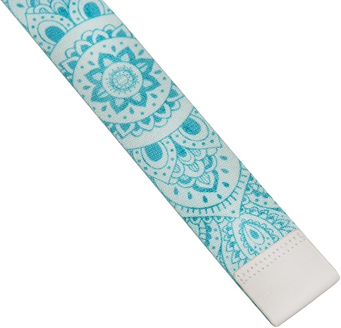 yogadesignlab | The Yoga Strap | Luxurious, Extra Long, Super Soft, Eco Printed | Studio Quality, Adjustable | Safely Stretch Further and Hold Longer | 8 ft Long