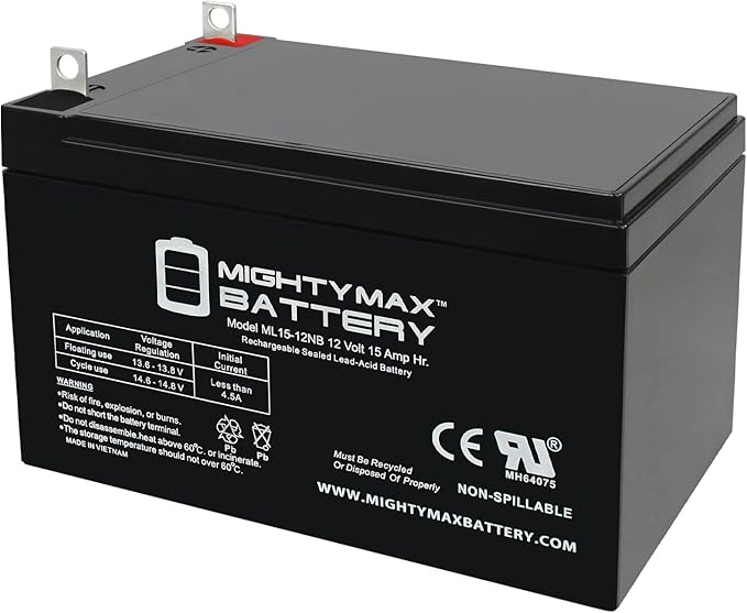 Mighty Max Battery ML15-12NB 12V 15AH Replacement Battery Compatible with Little Tikes H2 Toy Car