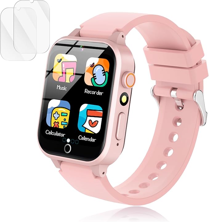 Kids Games Watch, with 26 Puzzle Games, Touch Screen, HD Camera, Alarm Clock, Toys for Ages 4-12 Years Old.Birthday Gift for Boys Girls (Soft Pink)
