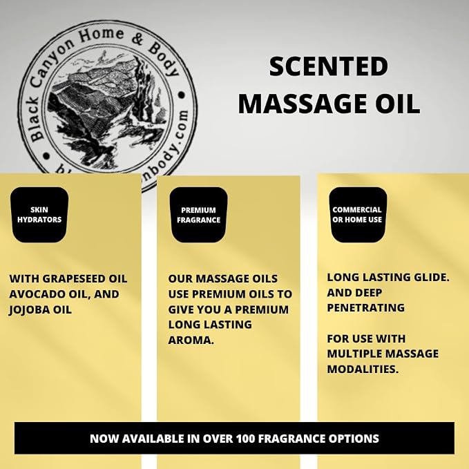 Black Canyon Frankincense & Golden Myrrh Scented Massage Oil, 12 Oz