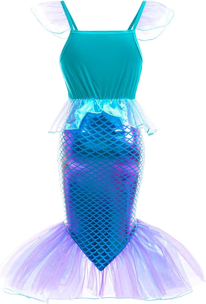 TYHTYM Princess Dress Up for Girls Costume Cosplay Fancy Toddler Halloween Birthday Party Kids