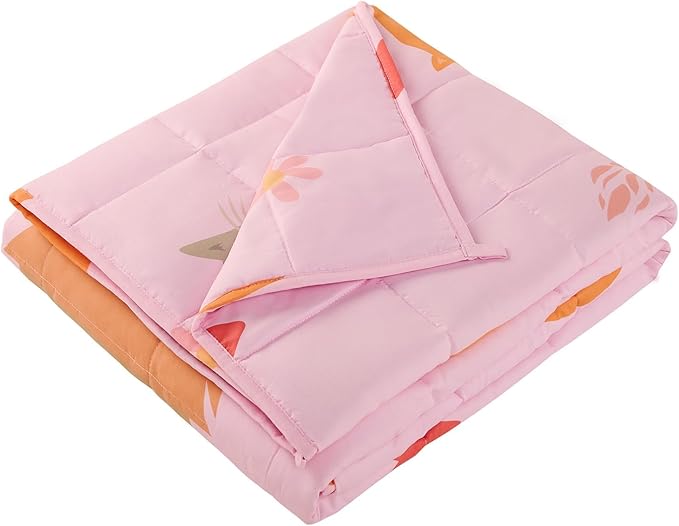 Weighted Blanket - 3 lbs Pink Cat Heavy Blanket, 20"x30", Small Size Breathable Lap Blanket