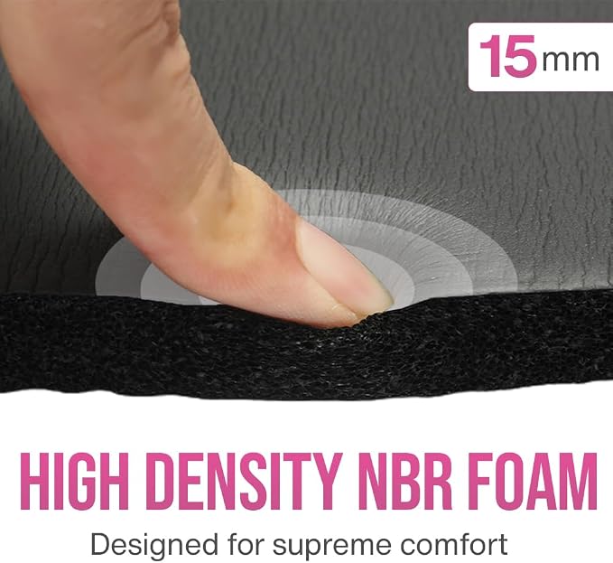 Kinesis Yoga Knee Pad Cushion - 0.6 inch (15mm) Thick Exercise Knee Pad for Pain Free Yoga - Perfect Companion for Home Workout - Easy on the Knees, Elbows, Wrists and Back (Does Not Include Yoga Mat)