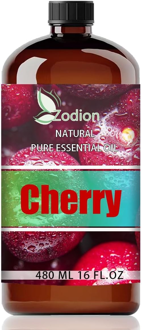 Cherry Essential Oil - Cherry Oil for Diffuser, 16 Fl Oz(480ml) | Candle Making, Soap Making, aroma, Strong Scent, Pure, Natural, Home Fragrance, Massage, Large Bottle