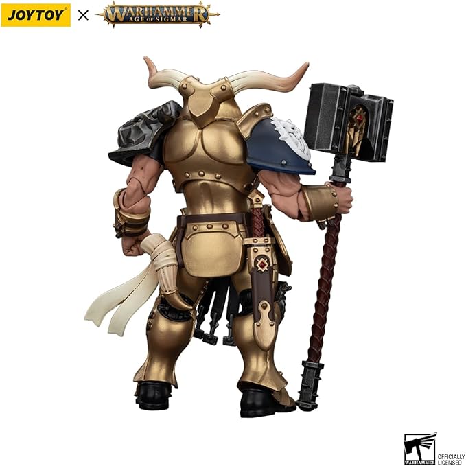 JOYTOY Warhammer 1/18 Action Figure Age of Sigmar Stormcast Eternals The Blacktalons Rostus Oxenhammer 5.35in Mecha Joy Toy Collection Model