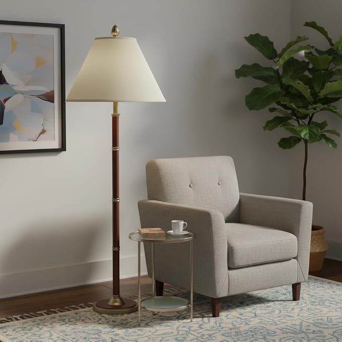 Aspen Creative 32204A Hardback Empire Spider Lamp Shade in Ivory, 6" Top x 19" Bottom x 12" Slant Height