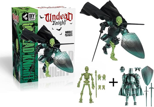 T13 Action Figure Set,Skeleton Knight Action Figures,Knight Action Figures,Dummy 13,Lucky 13 Collectible Action Figure（Assembly Required） (D-Emerald Skull Knight)