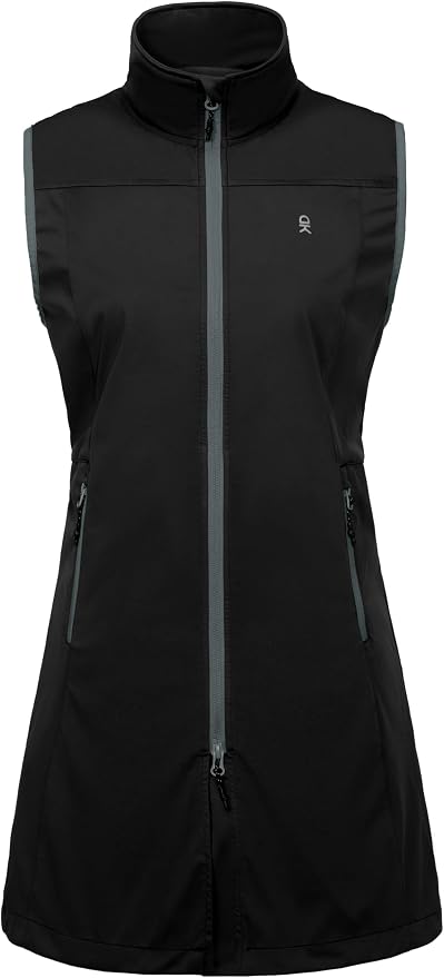 Little Donkey Andy Women's Lightweight Softshell Vest, Windproof Sleeveless Jacket for Running Hiking Travel