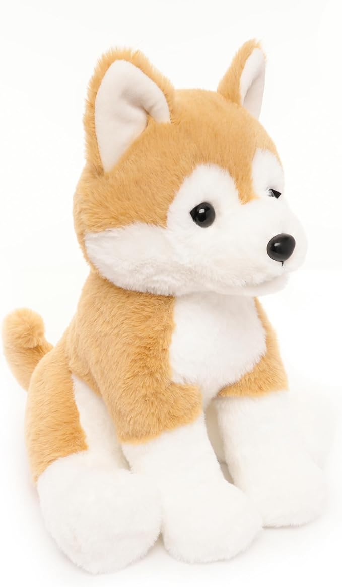 Japanese Akita Shiba Plush Toy Stuffed Animal, Cute Soft and Cuddly, for All Age, 13"