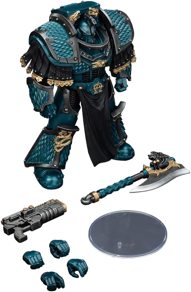 JOYTOY Warhammer 40K The Horus Heresy 1/18 Action Figure-Alpha Legion Lernaean Terminator with Volkite Charger-Collection Model Birthday Gifts