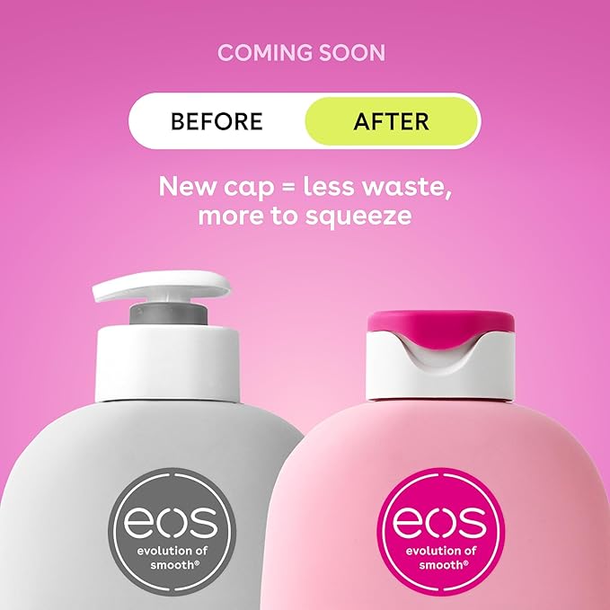 eos Shea Better Body Lotion Pomegranate Raspberry, 24-Hour Moisture Skin Care, Lightweight & Non-Greasy, Natural Shea, Vegan, 16 fl oz